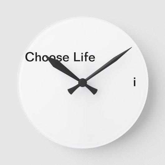 Leben wählen runde wanduhr (Vorderseite)