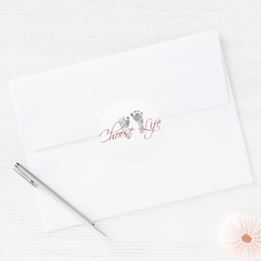 Leben wählen runder aufkleber (Umschlag)