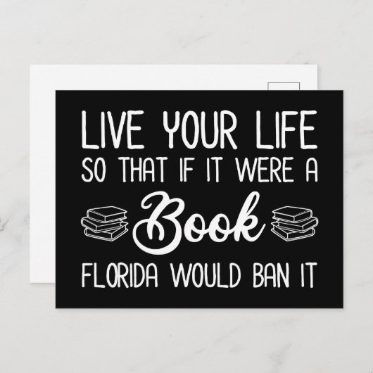 Leben, wenn es also ein Buch wäre, würde Florida e Postkarte (Vorne/Hinten)