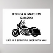 Leben, wenn Sie eine schöne Fahrt mit Ihrem Motorr Poster (Vorne)