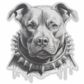 Leben wie Bull Terier mit Spike Caller Aufkleber (Vorderseite)