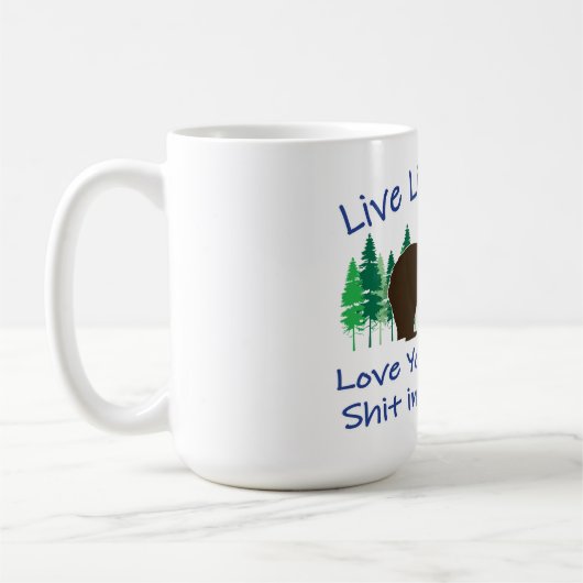 Leben wie ein Bär Kaffeetasse (Links)