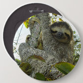 Leben wie ein Faultier Button (Vorne & Hinten)