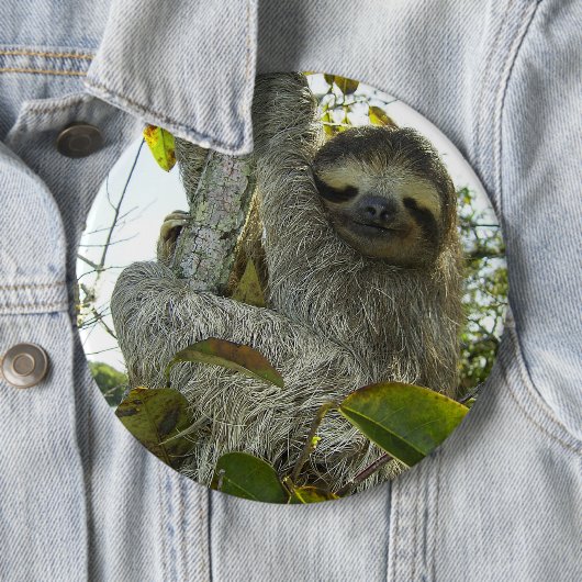 Leben wie ein Faultier Button (Beispiel)