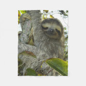 Leben wie ein Faultier Fleecedecke (Vorderseite)