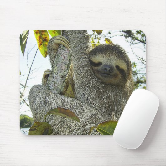 Leben wie ein Faultier Mousepad (Mit Mouse)