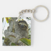 Leben wie ein Faultier Schlüsselanhänger (Rückseite)