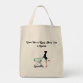 Leben wie ein König, Shop wie eine Königin Tragetasche (Rückseite)