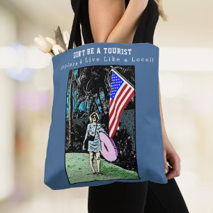 Leben wie eine Retro-Reise vor Ort Tasche