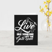 Leben wie jemand, der das Tor zum Pferdereiten Ver Karte (Gelbe Blume)