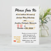 Leben wie ohne salsa orangefarbener Kongas Einladung (Stehend Vorderseite)