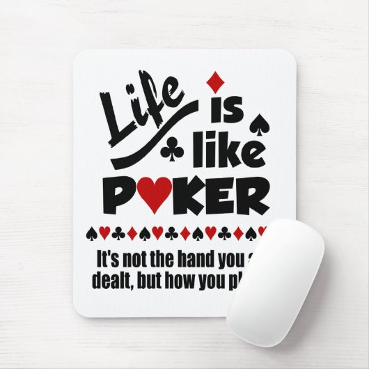 Leben wie Poker Mousepad (Mit Mouse)