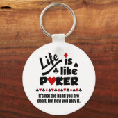 Leben wie Poker Schlüsselanhänger (Vorderseite)