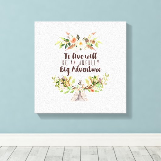 Leben wird eine Leinwand des Abenteuers (Insitu (Holzboden))