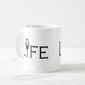 LEBEN (Zahl Skater) Kaffeetasse (Vorderseite Links)