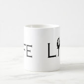 LEBEN (Zahl Skater) Kaffeetasse (Mittel)