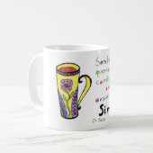 Leben-Zitat Coffe Tasse - Antworten sind einfach (Vorderseite Links)