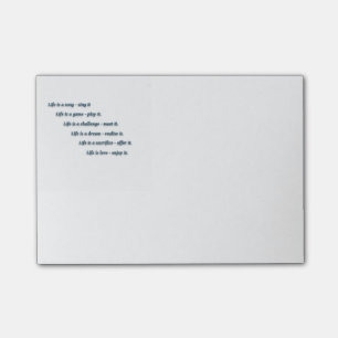 Leben-Zitat durch Sai Kuchen - Leben ist ein Lied Post-it Klebezettel