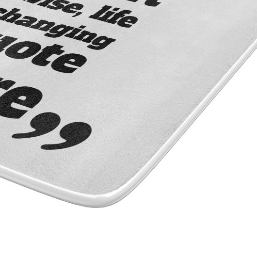 Leben-Zitat Schneidebrett (Ecke)