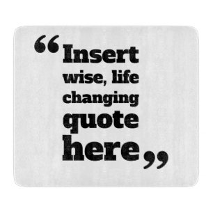 Leben-Zitat Schneidebrett