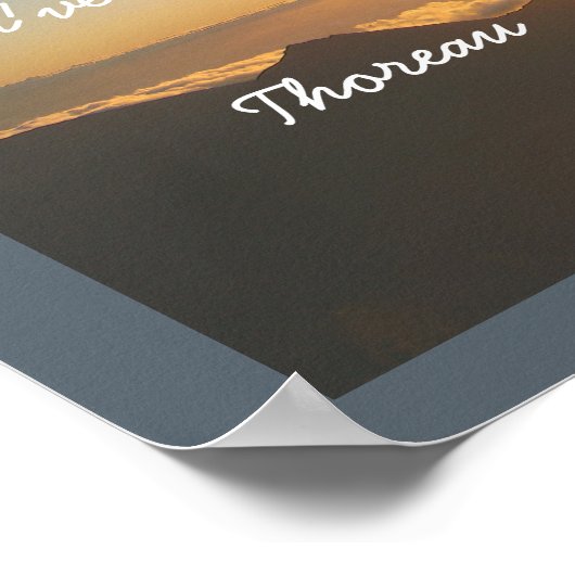 Leben - Zitat Thoreau - Kunstdruck Poster (Ecke)