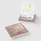 Leben-Zitatstein-Untersetzer Steinuntersetzer (Seitenansicht)