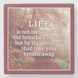 Leben-Zitatstein-Untersetzer Steinuntersetzer