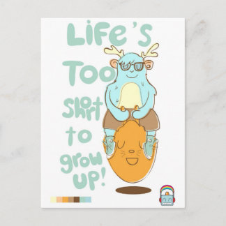 Leben zu kurz postkarte