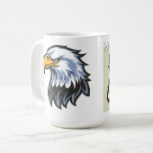 Lebend und lern-Adler-Design-Kaffeetasse Kaffeetasse (Vorderseite Links)