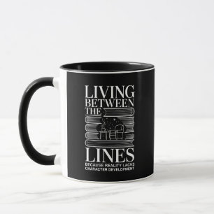 Lebend zwischen den Zeilen Buchliebhaber-Kaffeetas Tasse