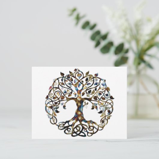 Lebendbaum Postkarte (Stehend Vorderseite)