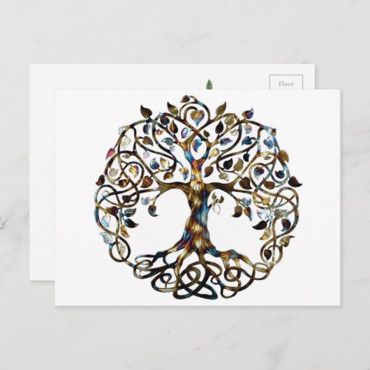 Lebendbaum Postkarte (Vorne/Hinten)