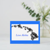 Lebende Aloha-Hawaii-Inseln Postkarte (Stehend Vorderseite)