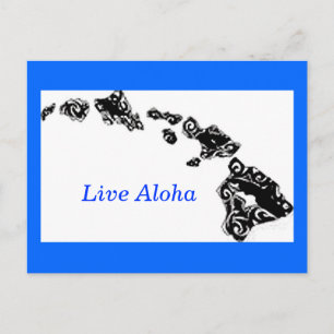 Lebende Aloha-Hawaii-Inseln Postkarte