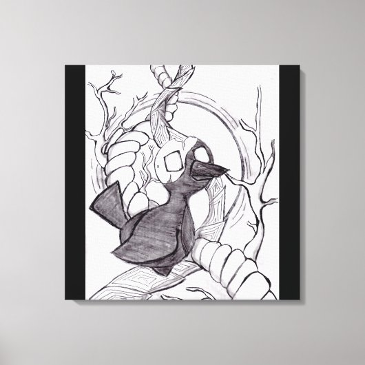 Lebende Baumreihe Leinwanddruck (Vorderseite)