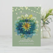 Lebende Blätter | Mandala Einladung (Stehend Vorderseite)