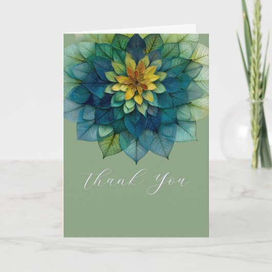 Lebende Blätter | Mandala Karte (Vorderseite)