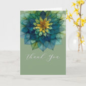 Lebende Blätter | Mandala Karte (Gelbe Blume)