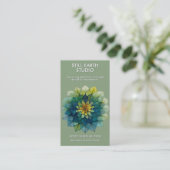 Lebende Blätter | Mandala Visitenkarte (Stehend Vorderseite)