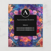 Lebende Blütenblätter | Florales Mandala-Design Flyer (Hinten)