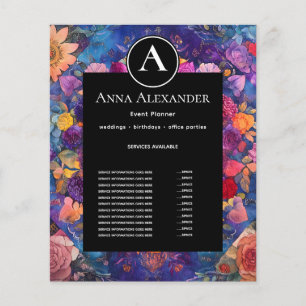 Lebende Blütenblätter Florales Mandala-Design Flyer