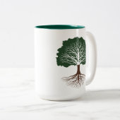 Lebende Eiche Zweifarbige Tasse (VorderseiteRechts)