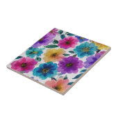 Lebende Elegante Blume Blüten Wasserfarben Fliese (Seite)