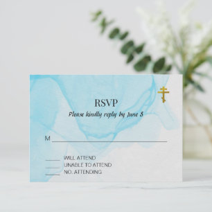 Lebende Gewässer Orthodoxe Christliche Taufe RSVP Karte
