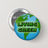 LEBENDE GRÜNE ERDE BUTTON (Vorne & Hinten)