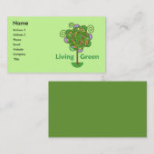 Lebende grüne Visitenkarte (Vorne/Hinten)