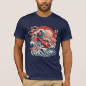 Lebende Koi-Fischwelle - japanischer Ukiyo-e-T - S T-Shirt (Vorderseite)
