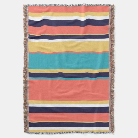 Lebende Korallen, blaue und gelbe Streifen Decke (Vorderseite Vertikal)