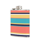 Lebende Korallen, blaue und gelbe Streifen Flachmann (Links)