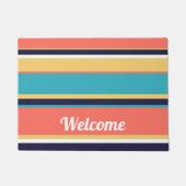 Lebende Korallen, blaue und gelbe Streifen Fußmatte (Vorderseite)